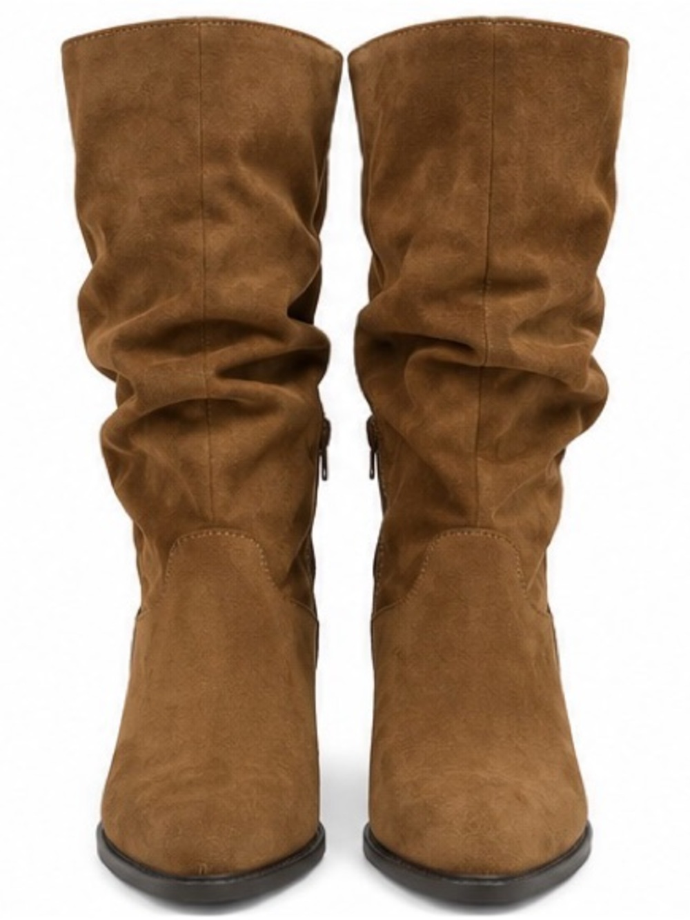 Style & Co Women’s Slouchy Mid-Calf Brown Suede Boots